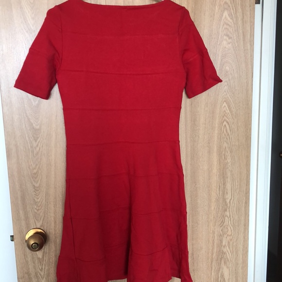 Zara boat neck fit and flare stretchy dress - Picture 3 of 3